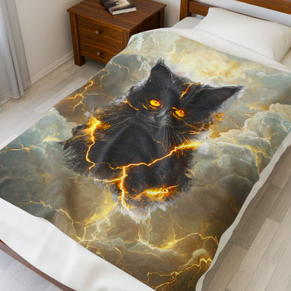 I Am The Storm Velveteen Plush Blanket