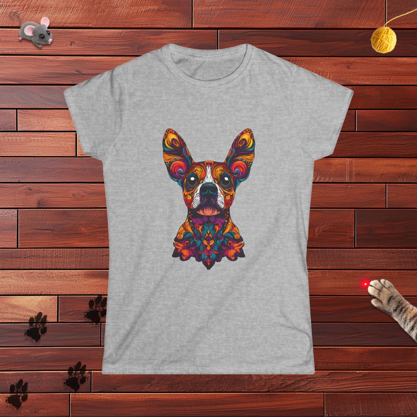 Dia De Muerte Frenchie Ladies Tee