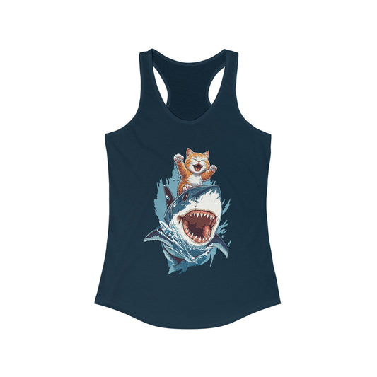 Shark Surfing Ladies Tank