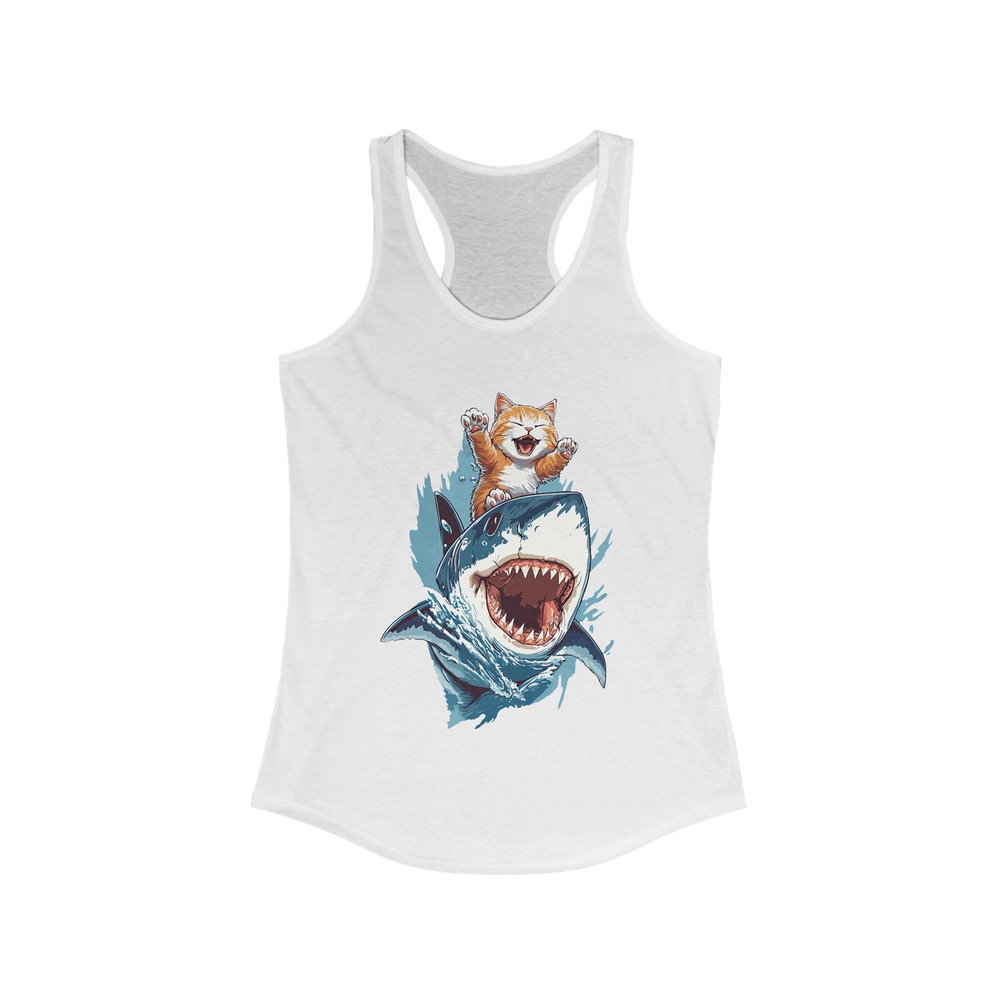 Shark Surfing Ladies Tank