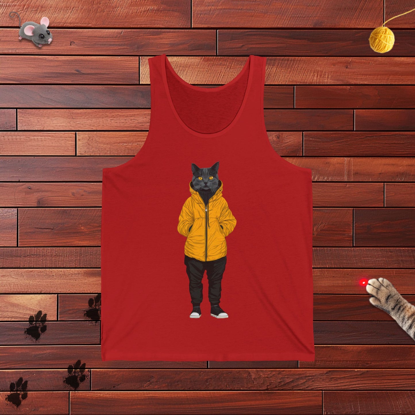 Yellow Jacket Cat Mens Tank