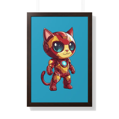 Iron Cat Framed Wall Art