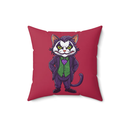 Joker Cat Throw Pillow