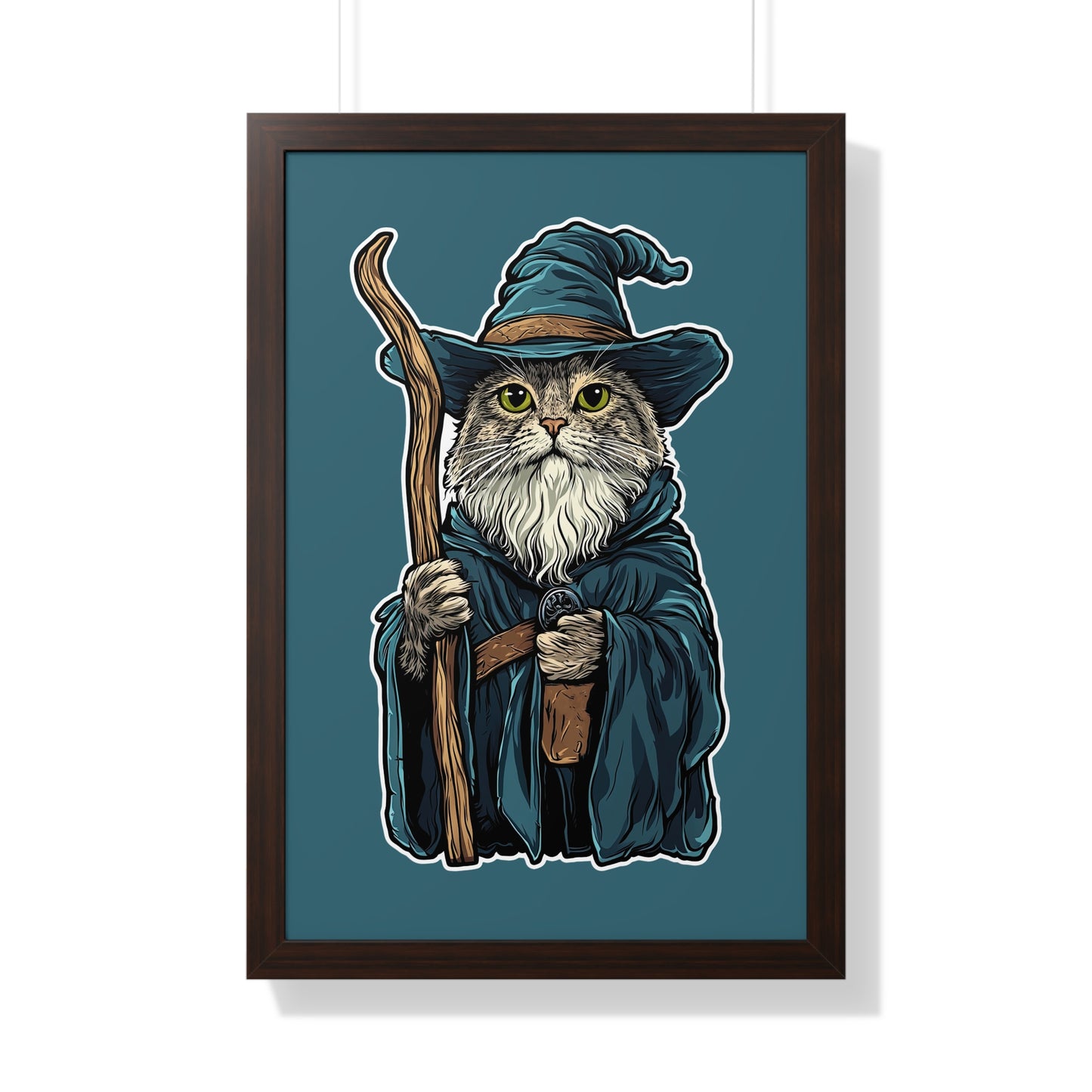 Catdolf The Grey Framed Wall Art