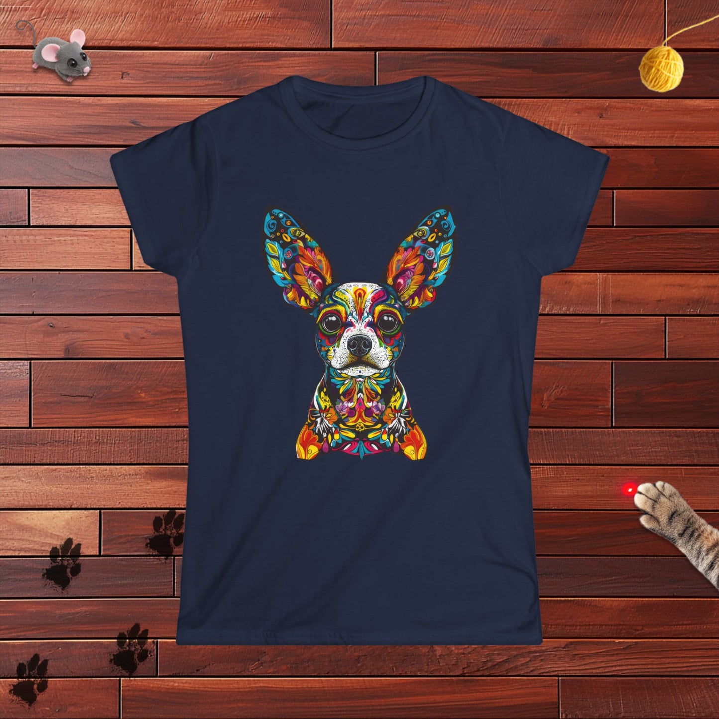 Dia De Muerte Doggo Ladies Tee