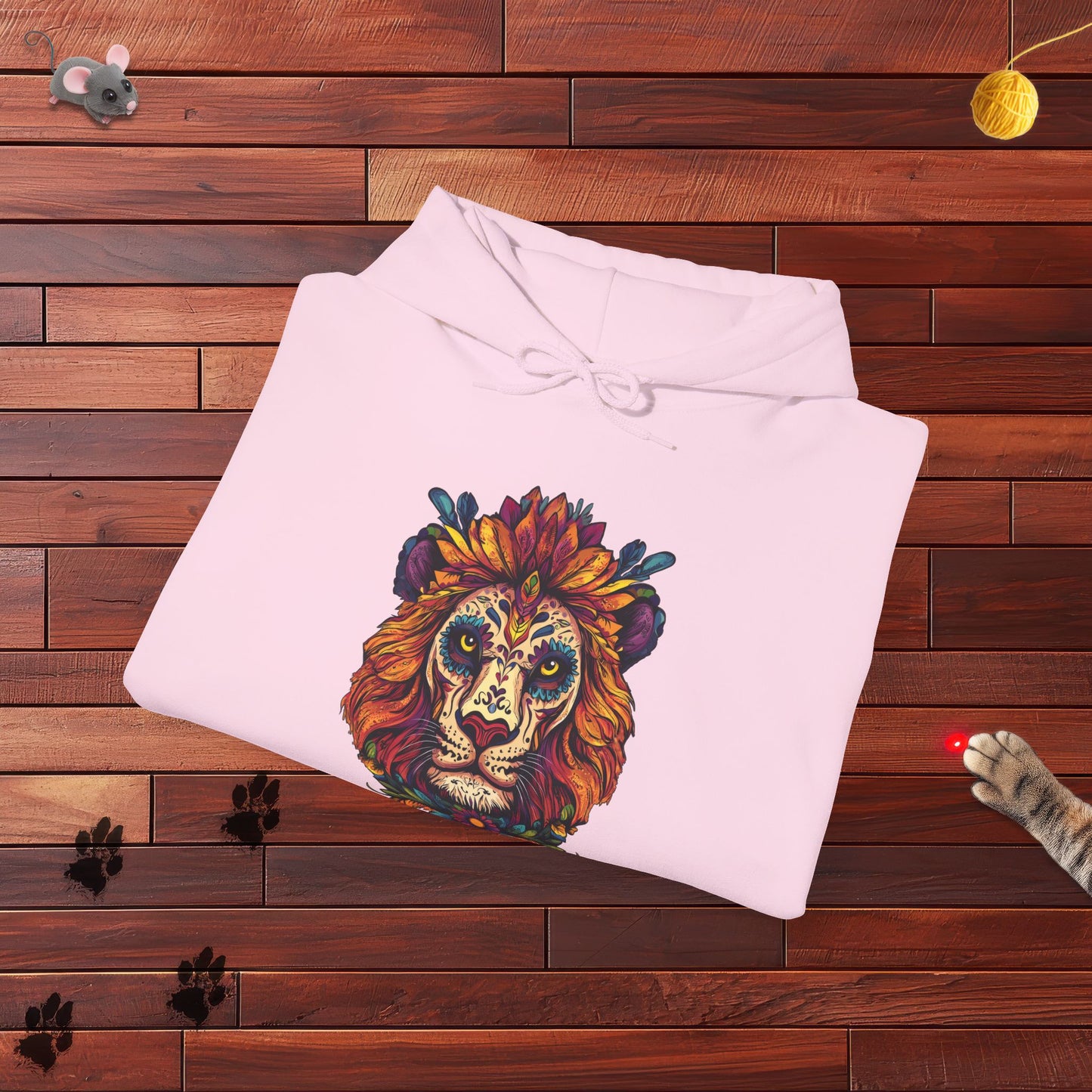 Dia De Muertos Lion Hoodie