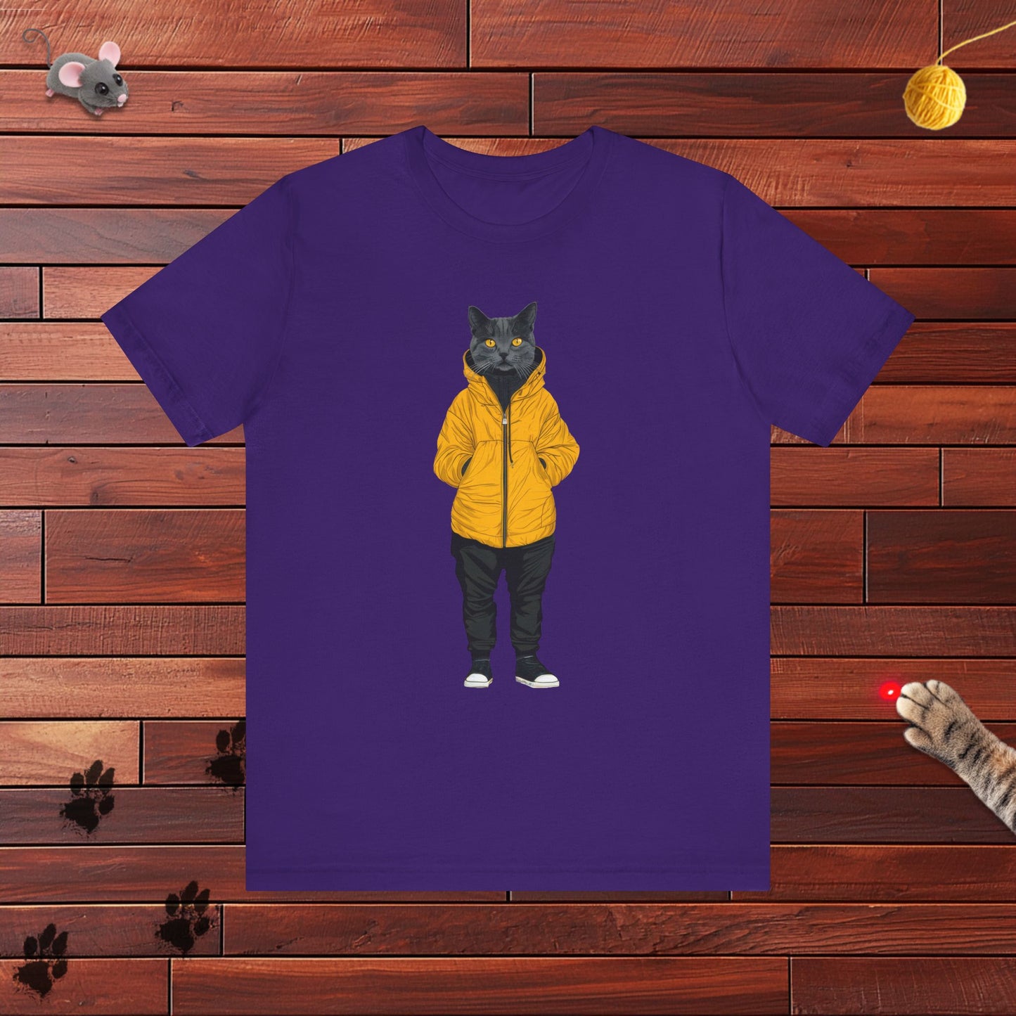 Yellow Jacket Cat Mens Tee