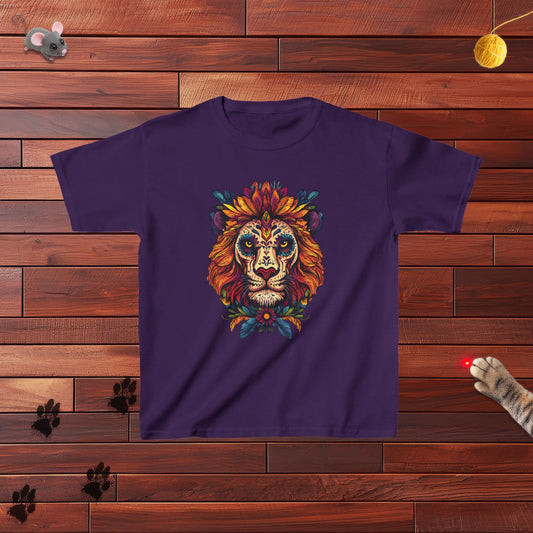 Dia De Muerte Lion Kids Tee