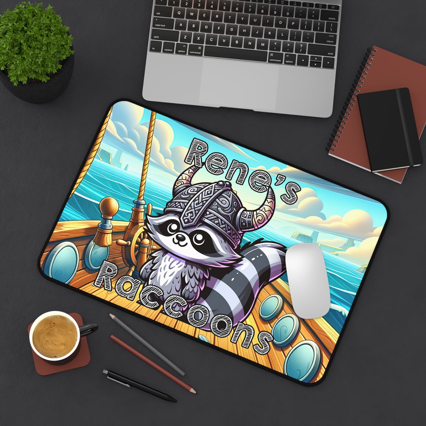 Rene's Raccoons Deskmat