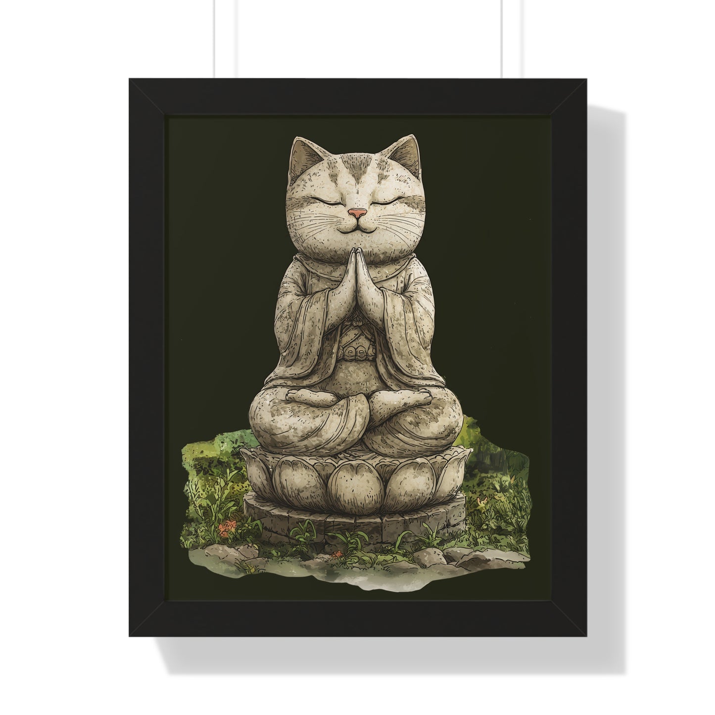 Purrfectly Zen Framed Wall Art