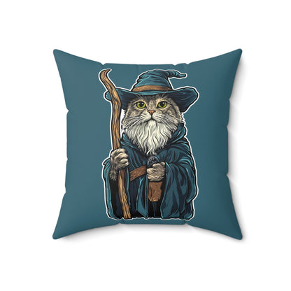 Catdolf The Grey Throw Pillow