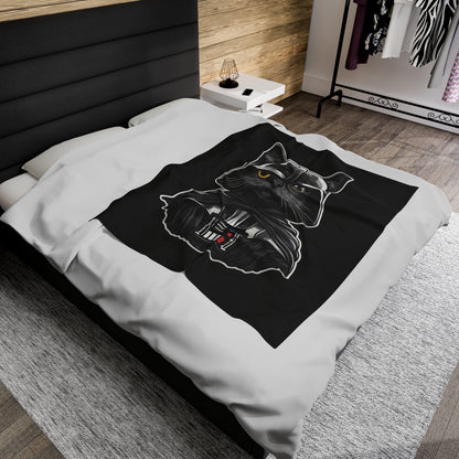 Darth Purrder Velveteen Plush Blanket