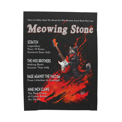Meowing Stone Magazine  Velveteen Plush Blanket