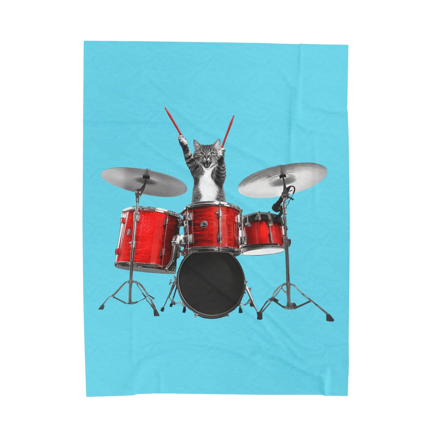 The Cutest Drummer Velveteen Plush Blanket