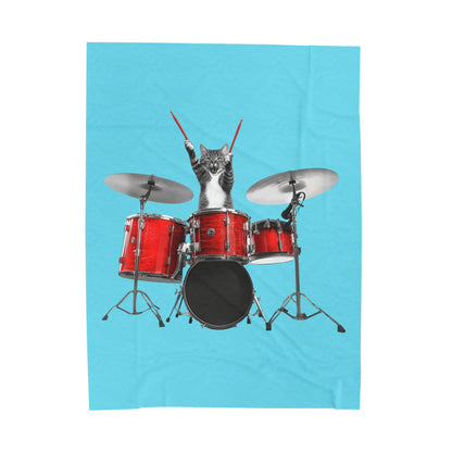 The Cutest Drummer Velveteen Plush Blanket