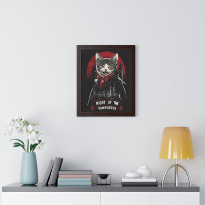 Night Of The Vampurrer Framed Wall Art