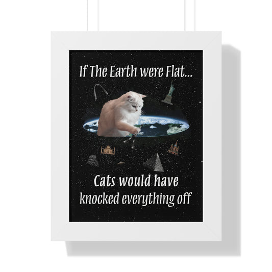 Flat Earth Theory Framed Wall Art