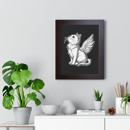 Angel Kitty Framed Wall Art