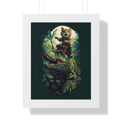 Dino Rider Framed Wall Art