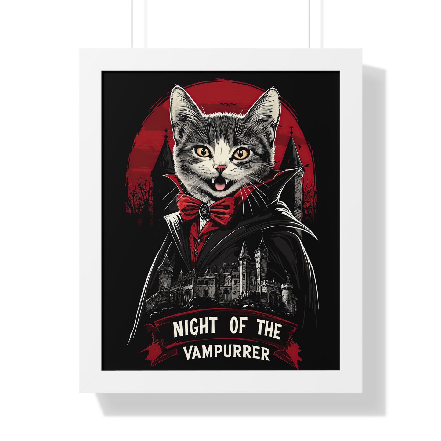 Night Of The Vampurrer Framed Wall Art