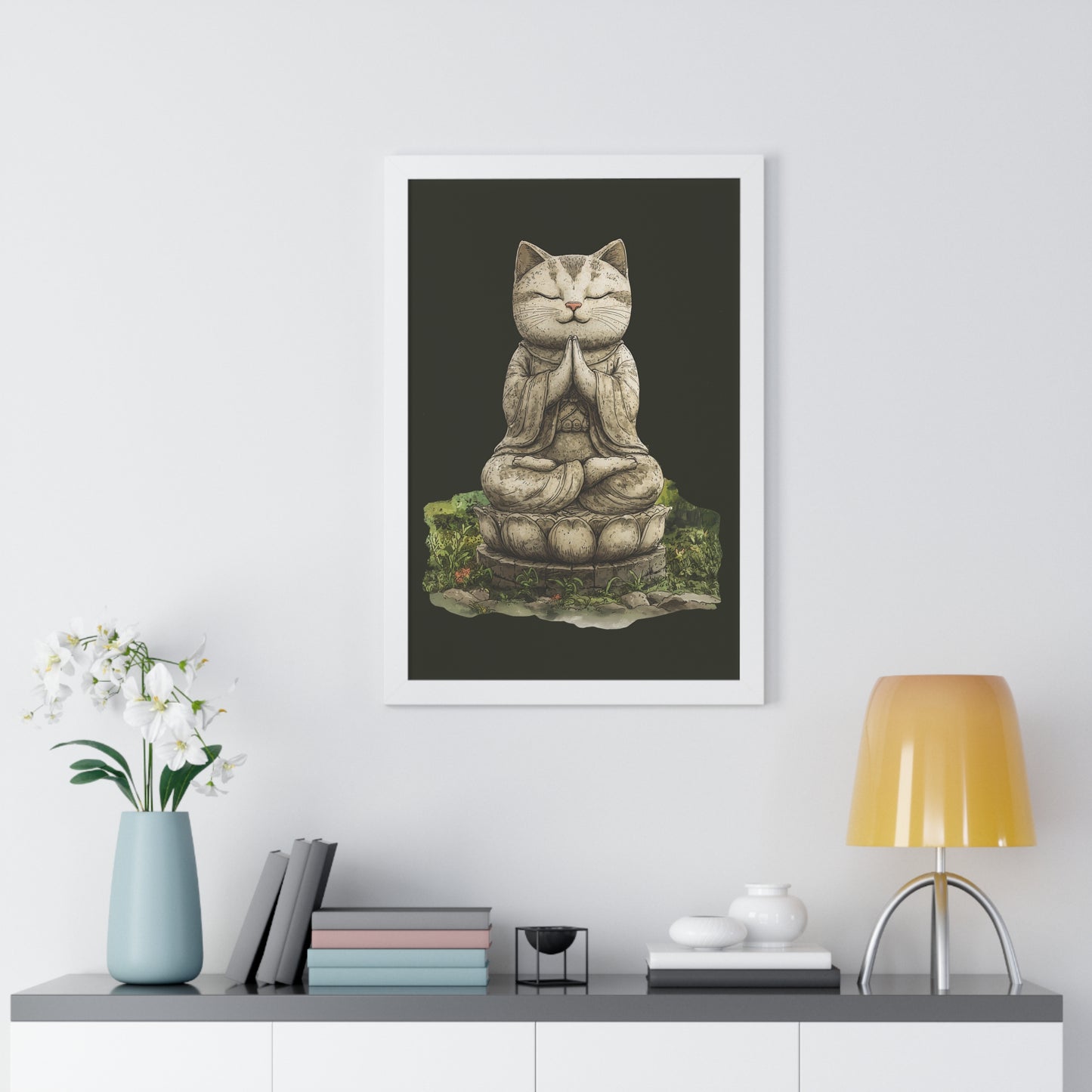 Purrfectly Zen Framed Wall Art