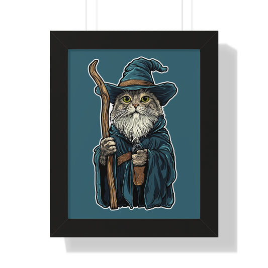 Catdolf The Grey Framed Wall Art