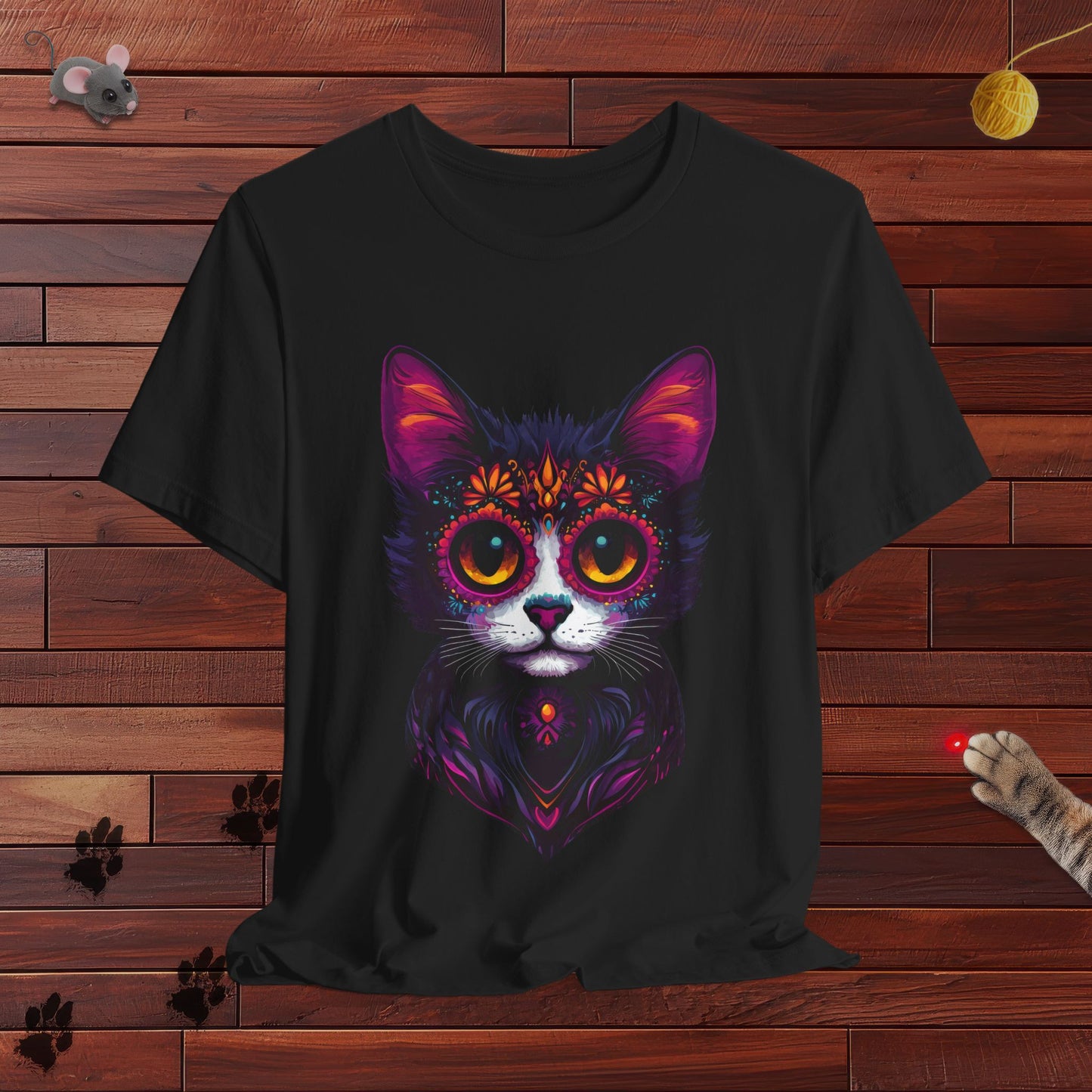 Dia De Muerte Gatito Mens Tee