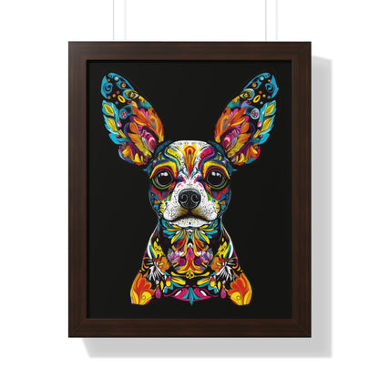 Dia De Muerte Doggo Framed Wall Art