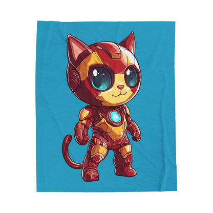 Iron Cat Velveteen Plush Blanket