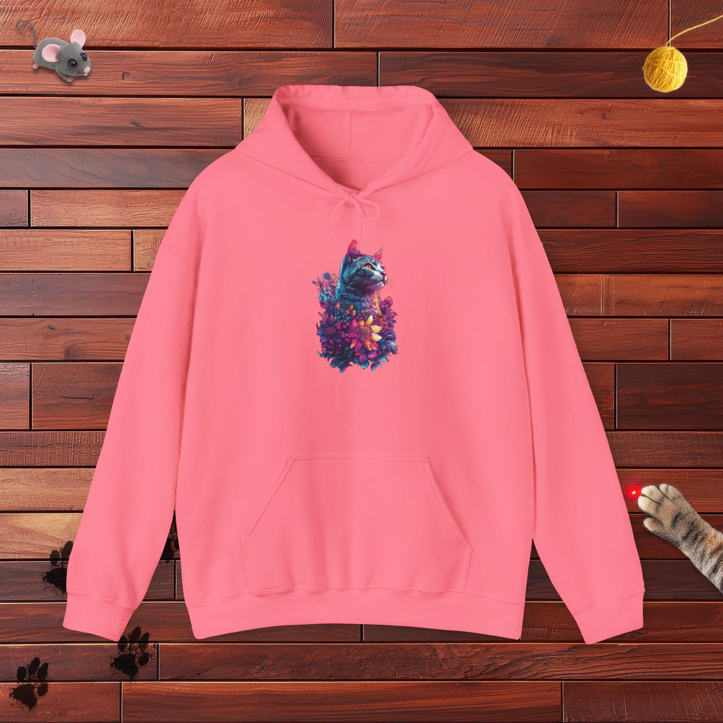 Floral Cat Hoodie