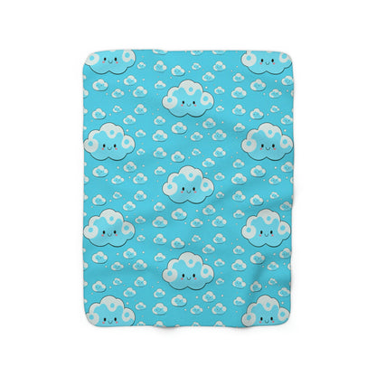 Kawaii Cloudy Sky Fleece Blanket