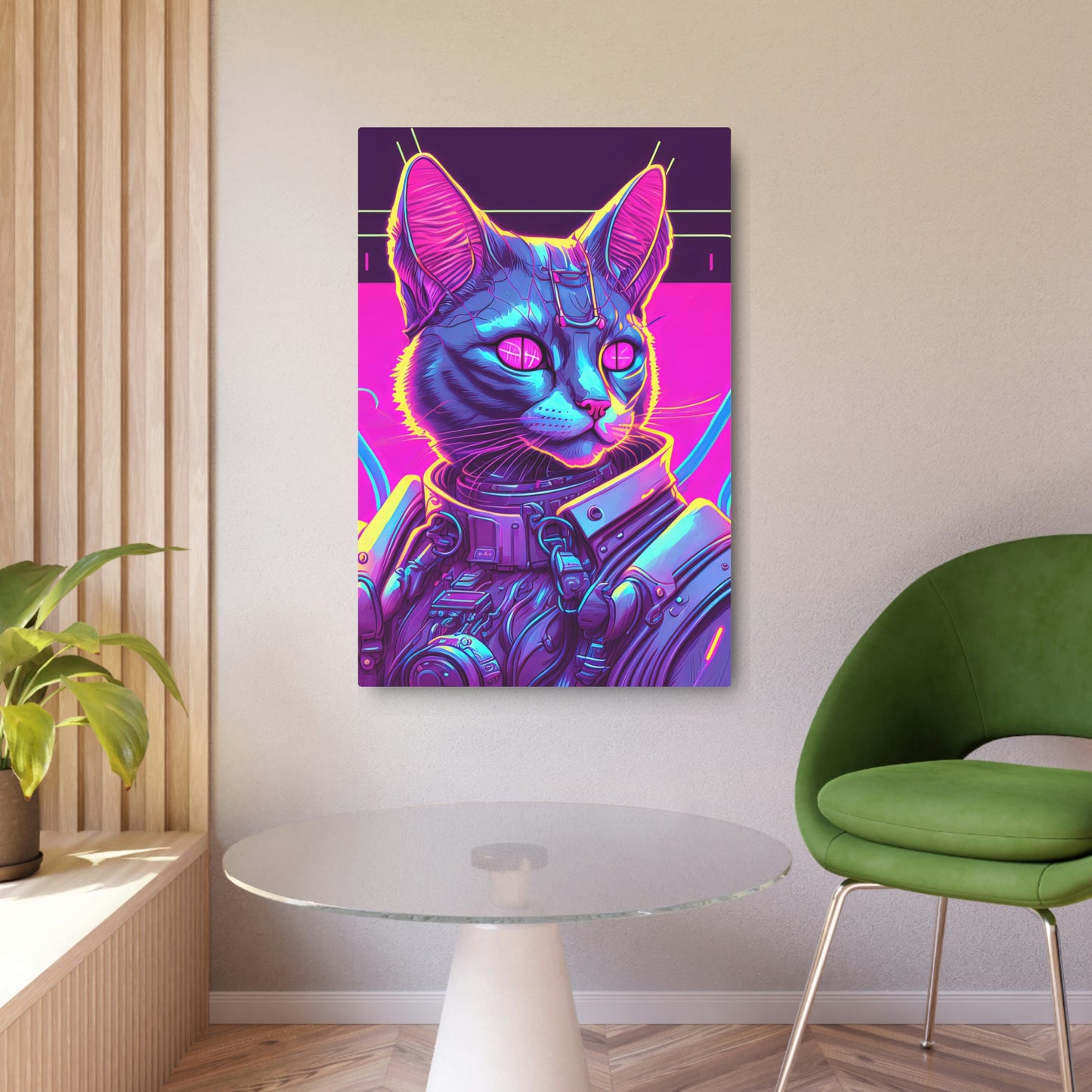 Cybercat Metal Print