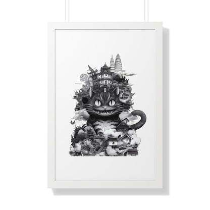 Kitty Kaiju Framed Print