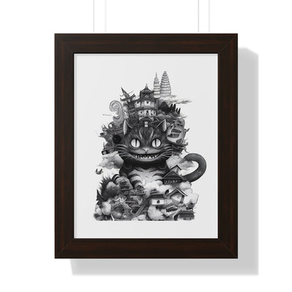 Kitty Kaiju Framed Print