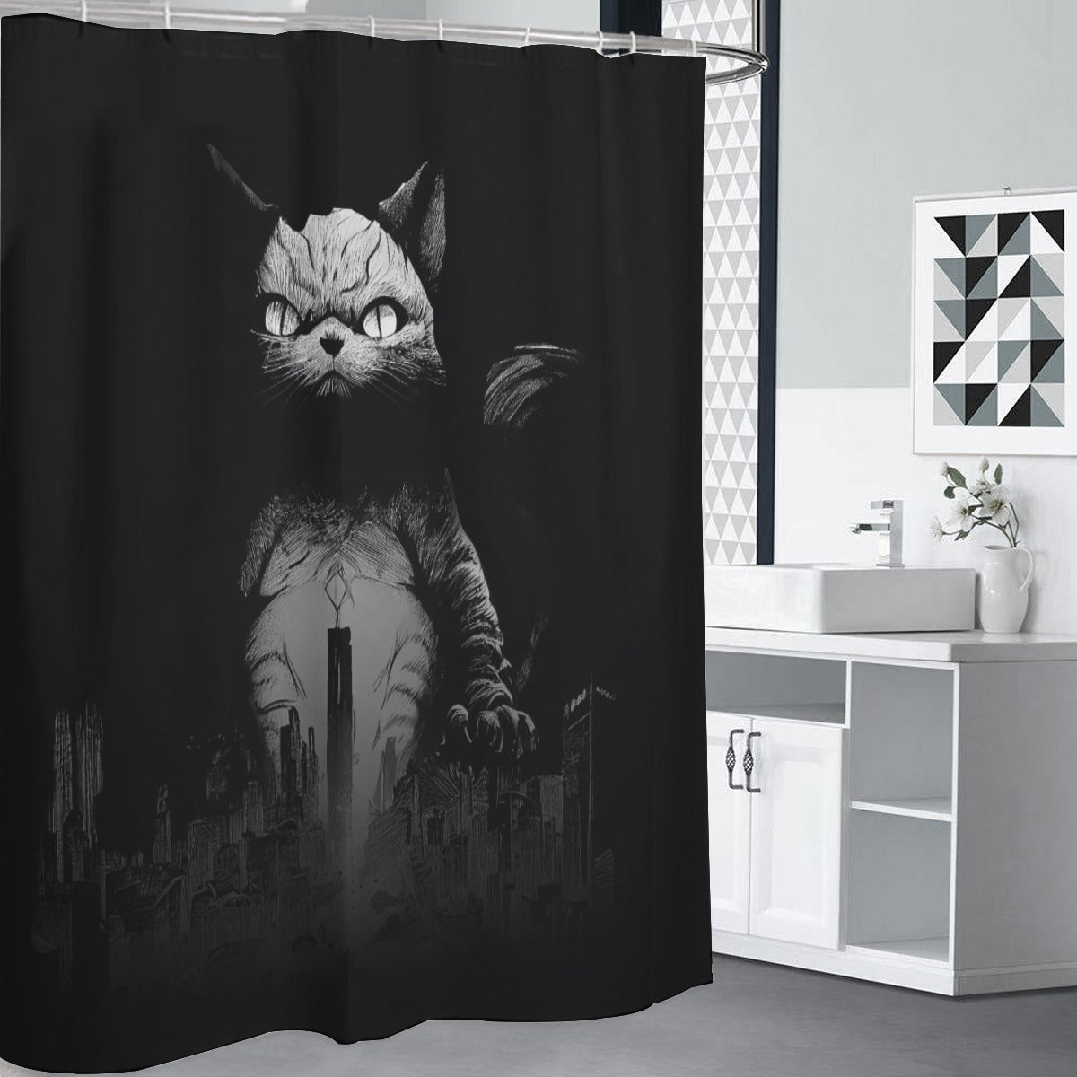 Catzilla Shower Curtain