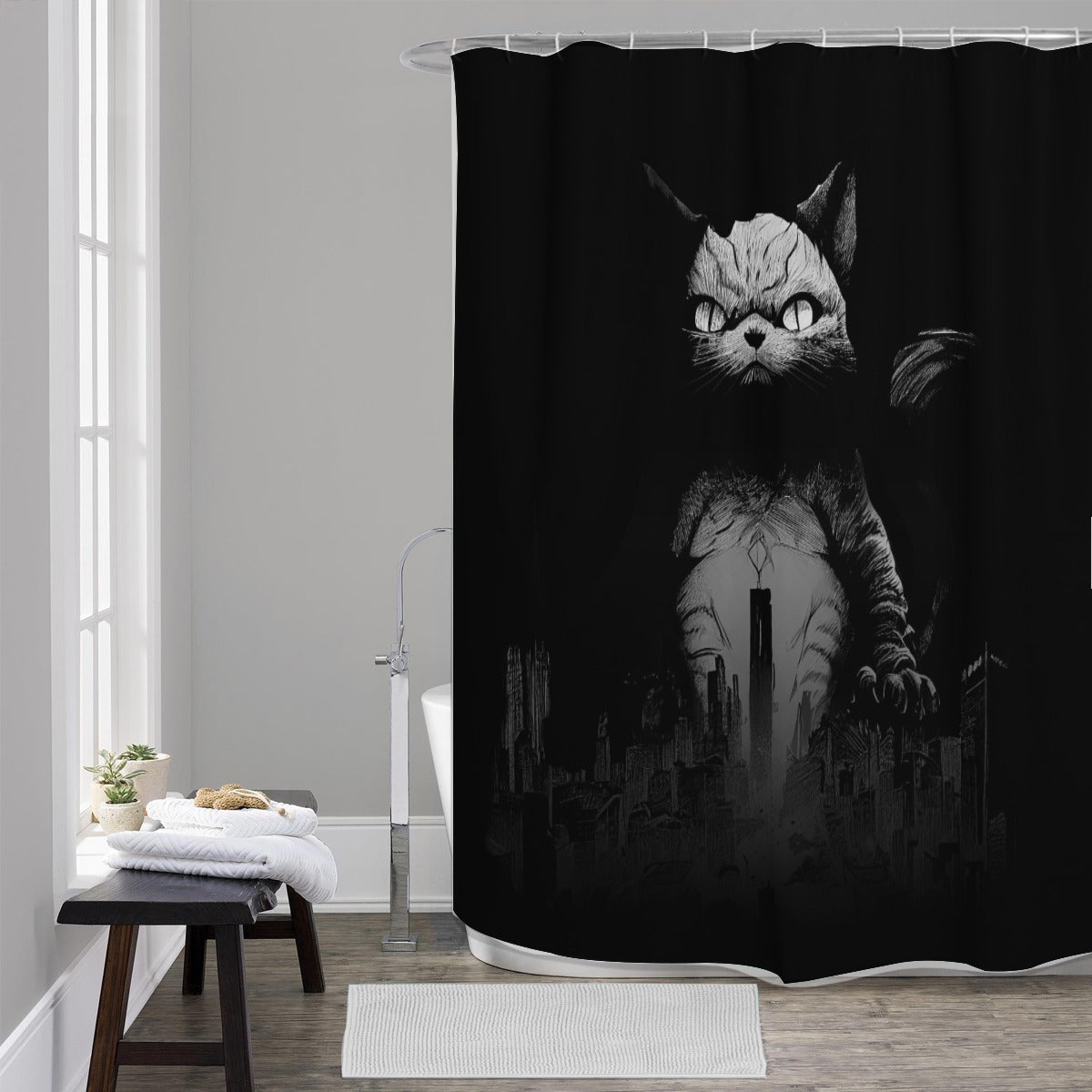 Catzilla Shower Curtain