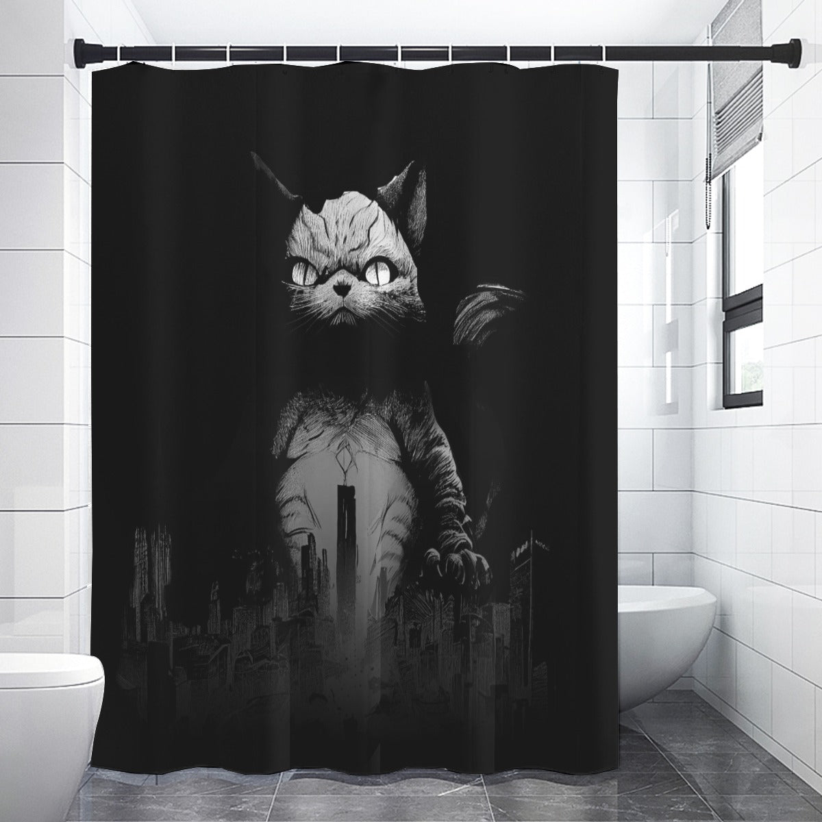 Catzilla Shower Curtain