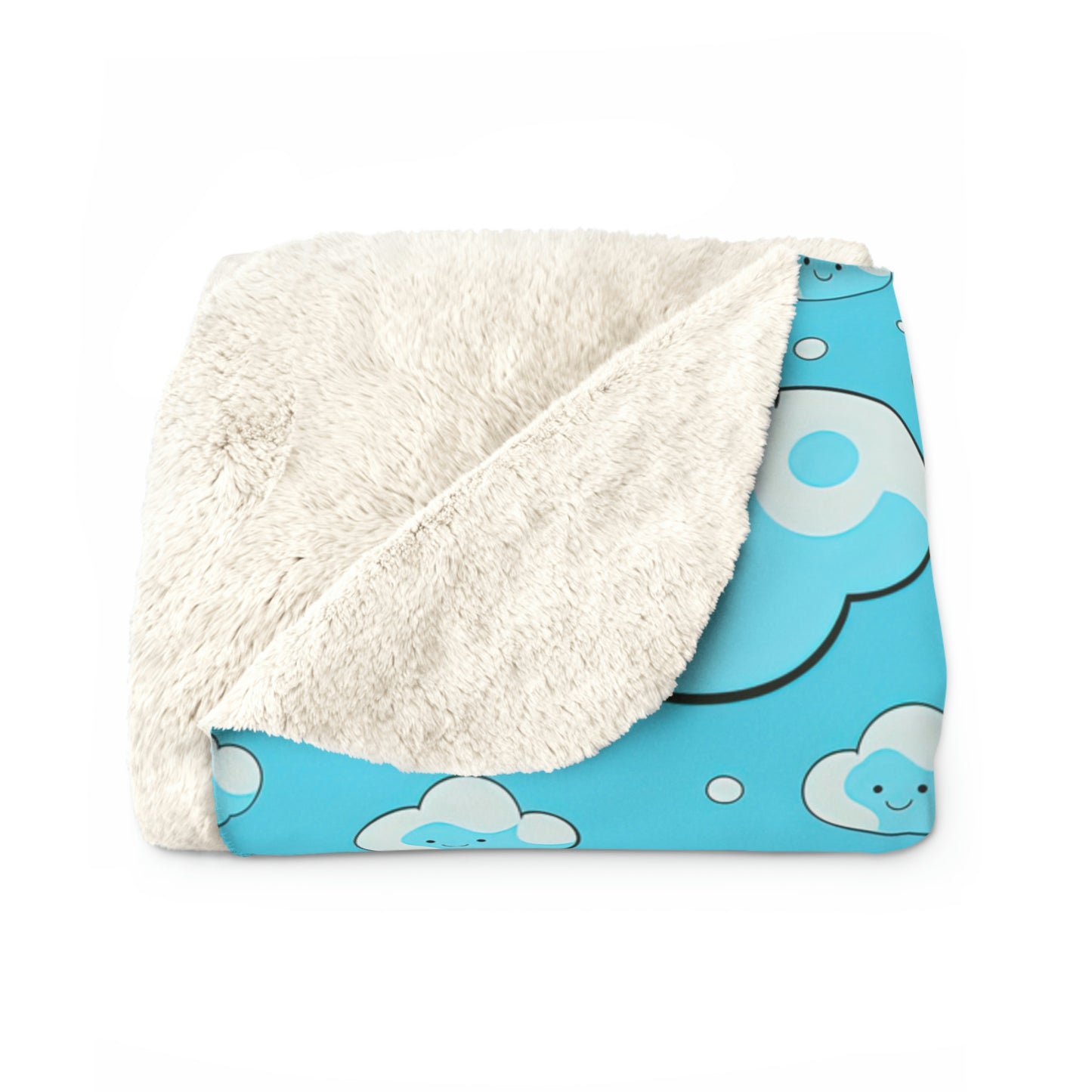 Kawaii Cloudy Sky Fleece Blanket