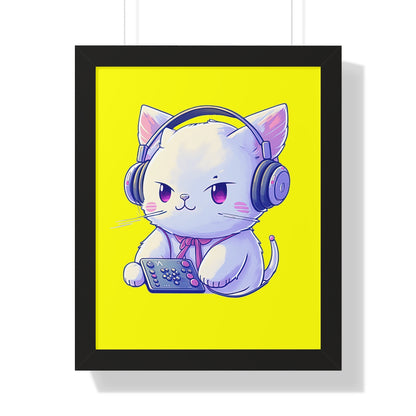 Gamer Kitty Framed Print