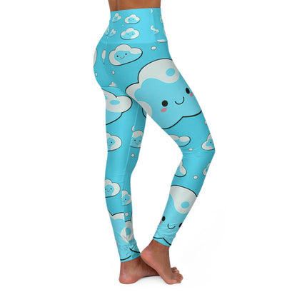 Kawaii Cloud High Waisted Yoga Leggings