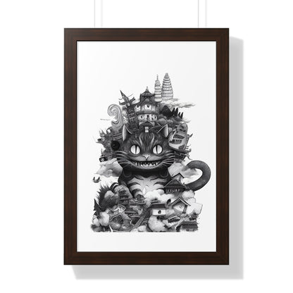 Kitty Kaiju Framed Print