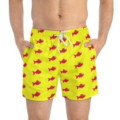 Red Chewy Swim Trunks