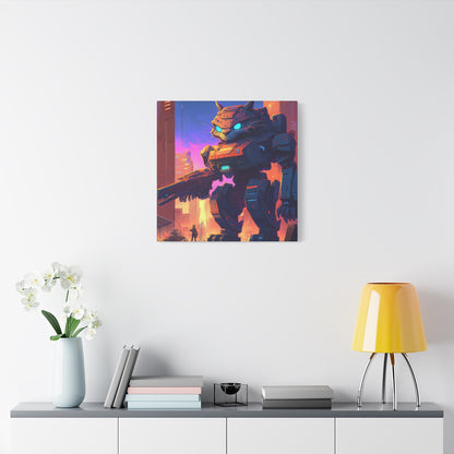 Mech Kitty Canvas Print