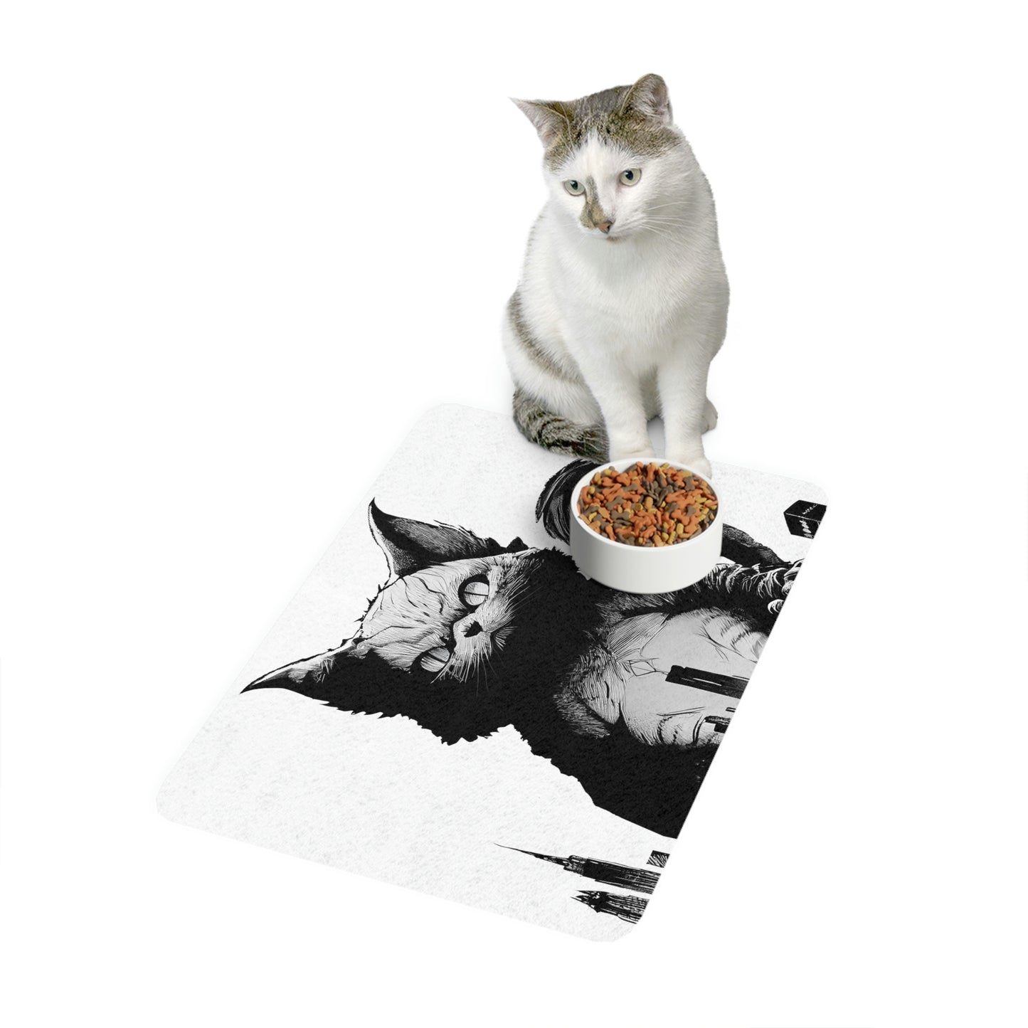 Kitty Kitchen Personalized Cat Food Mat