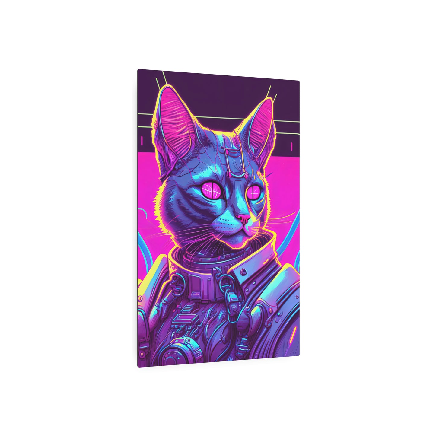 Cybercat Metal Print