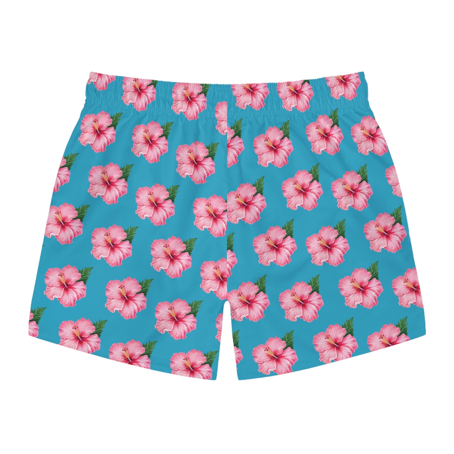 Pink Habiscus Swim Trunks