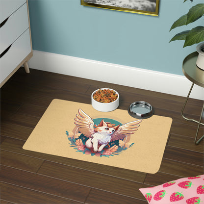 Angel Kitty Food Mat (12x18)