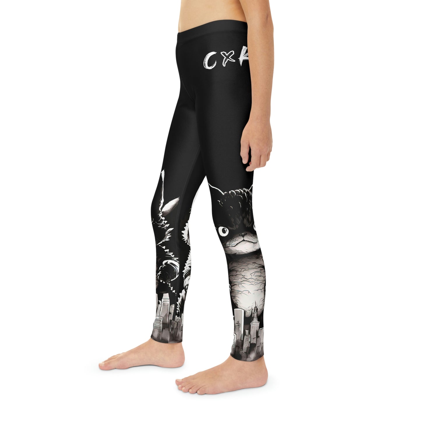 Kittenzilla Youth Full-Length Leggings