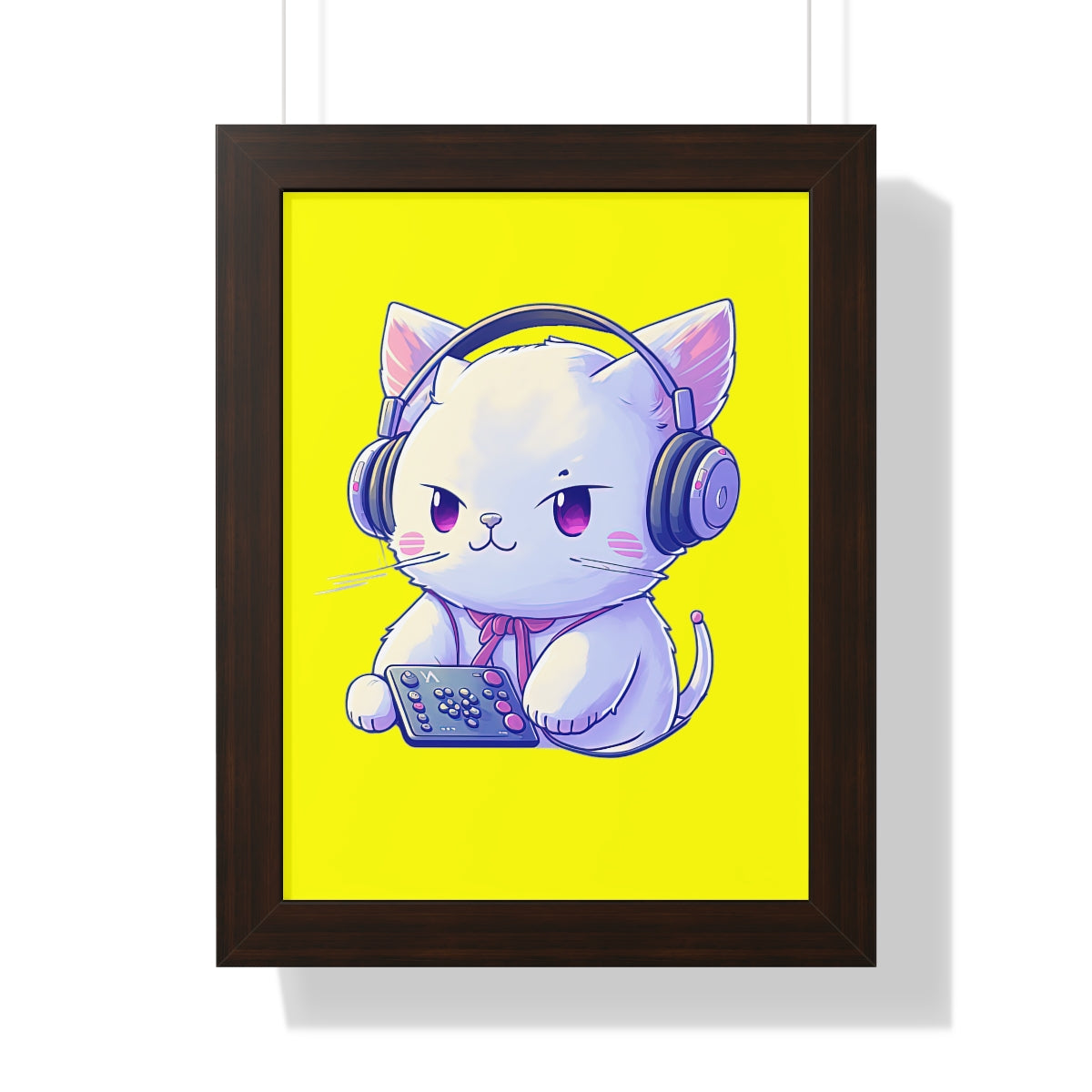 Gamer Kitty Framed Print