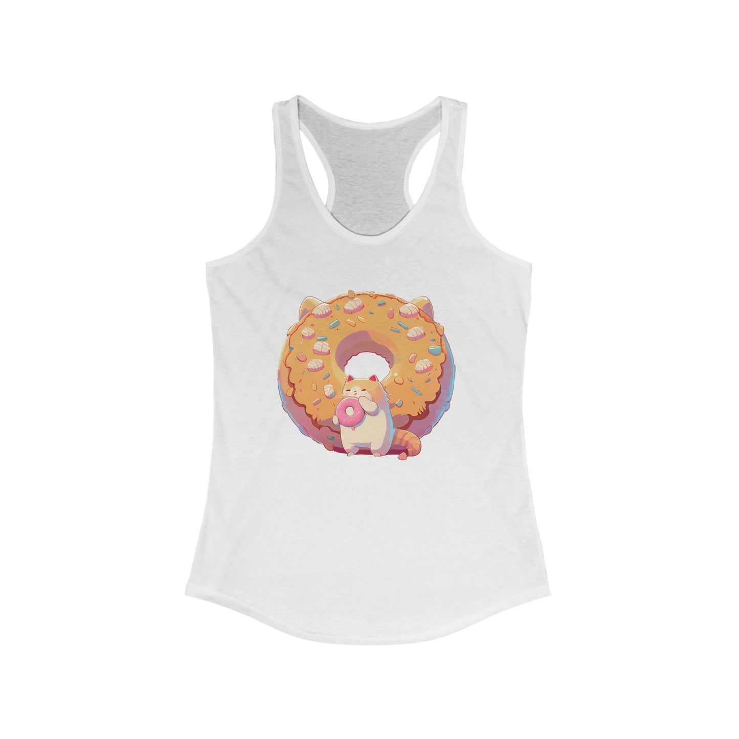 Women's Donut-Cat Racerback Tank